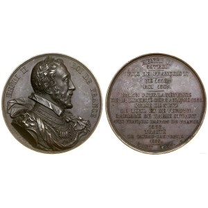 France, medal from the series of rulers of France - Henry II, 1836
