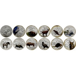 Poland, set of 11 medals from the series Animals in Poland, Warsaw