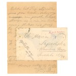 CENTRALNY OBóz PRACY POTULICE, letter sent 10.3.50 from the camp to Warsaw (1031)