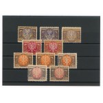 Large eagle on baroque shield, 1921. Unchecked series with doubles - total of 10 stamps (191)