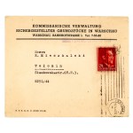 GG letter from KOMMISSARISCHE VERWALTUNG SICHERGESTELLTER ..., 1944 (302)
