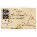 Letter from Suwalki to Warsaw circa 1870, paid for with Russian stamps at 5 kop. each (205)