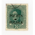 Cracow issue, 1919. cashiered stamp for 20 h. (442)