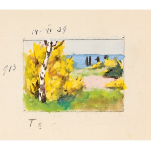 Soter August JAXA-MAŁACHOWSKI (1867-1952), Keře a břízy na dunách, 1939