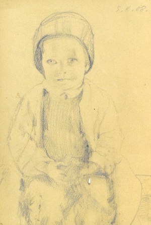 Emilia KNAUSÓWNA (1883-1924), Portret siedzącego dziecka, 1908