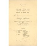 [Fryderyk Chopin] Invitation. Wiktor Łabuński hereby has the honor of inviting you to a musical performance... Kraków, 1922.