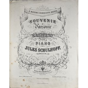 Schulhoff Jules - Souvenir de Varsovie. Mazurka, ok. 1865.