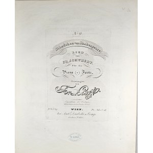Liszt Franciszek - Standchen von Shakespeare. Lied von Fr. Schubert, ok. 1850.