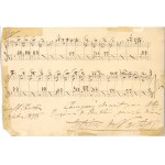 Antoni Kątski—33 measures of an untitled piece, autograph, 1878.