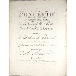 Feliks Janiewicz - 2nd Concerto for First Violin, Two Violins, Viola, and Bass, Horns and Oboe ad libitum, ca. 1795.