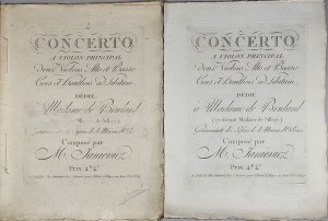 Janiewicz Feliks - 2 Concerto a Violon Principal deux Violons Alto et Basse Cors et Hautbois ad Libitum, ok. 1795.