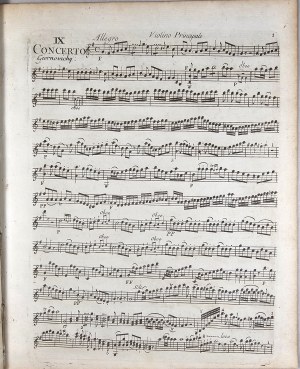 Jarnović Ivan Mane - 9me Concerto a Violon Principal Premier & Second Violons Alto & Basse... dedies A Son Excellence Consieur le Comte de Stackelberg, 1782