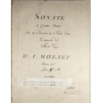 Wolfgang Amadeus Mozart - Sonata for Four Hands on a Harpsichord or Fortepiano, Op. XII, Paris, Sieber, 1788–1791.