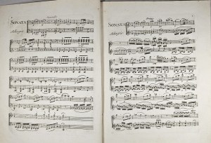 Mozart Wolfgang Amadeus - Sonate a Quatre Mains Sur un Clavecin ou Forte Piano, œuvre XII, Paris, Sieber, 1788-1791.