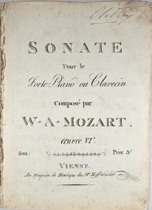 Mozart Wolfgang Amadeus - Sonate Pour le Forte Piano ou Clavecin, œuvre VIe 