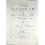Wolfgang Amadeus Mozart - Three Quartets for Two Violins, Viola, and Cello, K. 575, 589, 590, Paris, Boyer 1792–1793.