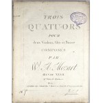 Wolfgang Amadeus Mozart - Three Quartets for Two Violins, Viola, and Bass, Op. XXXII, Paris, Imbault, ca. 1793–1794.