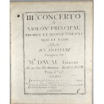 Davaux, Jean-Baptiste—Third Concerto for Solo Violin, First and Second Violins, Viola, and Double Bass, Paris, Bailleux, ca. 1780.