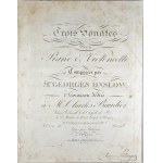 Onslow, Georges—Three Sonatas for Piano and Cello, Paris, Schlesinger, ca. 1840.