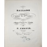 Fryderyk Chopin - 52-1-B&H Ballade for Piano, dedicated to Madame la Baronne C. de Rothschild, ca. 1855.
