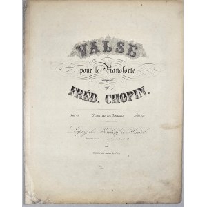 Chopin Fryderyk - 42-2b-B&H Valse pour le Pianoforte, Lipsk, Breitkopf & Hartel, ok. 1865.