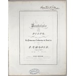 Fryderyk Chopin - 49-1b-Sm Fantaisie FOR PIANO, dedicated to Madame La Princesse Catherine de Sonzzo, Paris, Schlesinger, dated 1846–1859.
