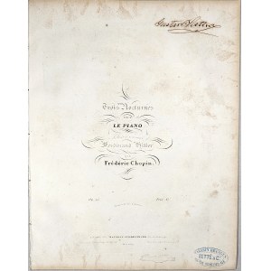 Chopin Fryderyk - 15-1b-Sm Trois Nocturnes POUR LE PIANO dedies a son ami Ferdinand Hiller, Paryż, Schlesinger, z l. 1834-1860.