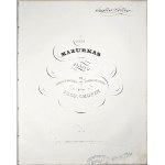 Fryderyk Chopin - 30-1-Sm FOUR MAZURKAS FOR PIANO dedicated to Madame THE PRINCESS OF WURTEMBERG, née PRINCESS CZARTORYSKA, Paris, Schlesinger, from 1837–1860.
