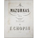 Fryderyk Chopin - 67-1a-COM 4 MAZURKAS Nos. 1 and 4, 2nd Edition. Collection of Posthumous Works, Paris, Compagnie Musicale, 1858–1859.