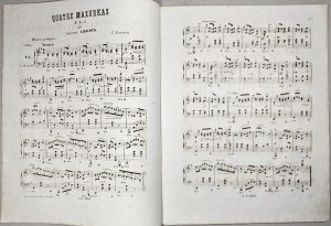 Chopin Fryderyk - 67-1a-COM 4 MAZURKAS No. 1 a 4, 2e. Livraison des oeuvres posthumes, Paryż, Campagnie Musicale, 1858-1859.