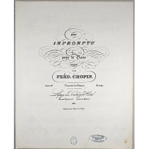 Chopin Fryderyk - 36-1a-B&H 2eme IMPROMPTU pour le Piano, 1841-1858.