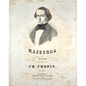 Chopin Fryderyk - MEG-1a-B&B MAZOURKA pour le PIANO, ok. 1860.