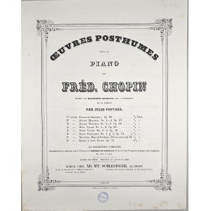 Chopin Fryderyk - [71/2-+1b-Sam nienotowany w R&G] TROIS POLONAISES, ok. 1860.