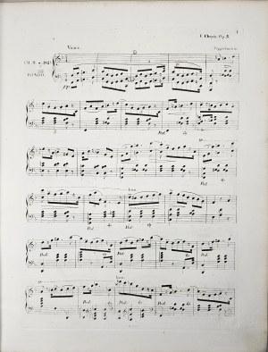 Chopin Fryderyk - 5-1-SC 3 MORCEAUX Favoris POUR le Piano, Paryż, Schnenberger, 1843-1860.