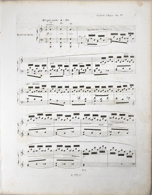 Chopin Fryderyk - 19-1a-PR BOLERO POUR LE Piano-Forte DÉDIÉ à Mademoiselle la Comtesse Emilie de Flahault, Paryż, Prilipp, 1834-1859.