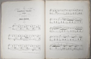 Chopin Fryderyk - 34/2-2-BRD&C No. 2. À MADAME LA BARONNE C. D’IVRY Trois Valses Brillantes pour le PIANO, Paryż, Schlesinger, 1854-1858.
