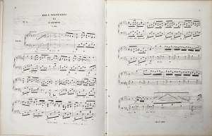Chopin Fryderyk - 62-1-BR 2 NOCTURNES POUR PIANO dédiés à Mme R. de Könnerit, Paryż, Brandus, 1846-1860.