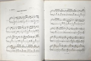 Chopin Fryderyk - 63-1b-BR 3 MAZURKAS POUR PIANO dédiées à Madame la Comtesse Laure Czosnowska, Paryż, Brandus, ok. 1847-1860.