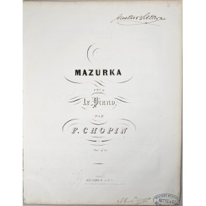Chopin Fryderyk - MFM-2-BR MAZURKA POUR le Piano, Paryż, Brandus, ok. 1848-1860.