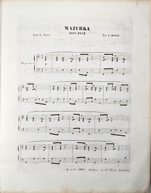 Chopin Fryderyk - MFM-2-BR MAZURKA POUR le Piano, Paryż, Brandus, ok. 1848-1860.