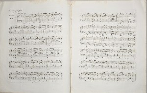 Chopin Fryderyk - 6-1c-BR Cinq Mazurkas POUR LE Piano Forte DÉDIÉS À Mademoiselle la Comtesse Pauline PLATER, Paryż, Brandus, 1852-1859.