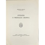 Barbag Seweryn - Studjum o pieśniach Chopina. Lwów 1927 Ossolineum.