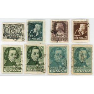 Chopin Fryderyk - Zestaw 8 znaczków, 1949-1955.