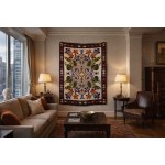 Kilim "Flowers in Art Deco Style," Gliniany, Kresy, Poland, 1930s.