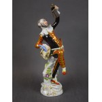 Figure "Harlequin with a jug," MIESNIA, Johann Joachim Kandler, early 20th century.