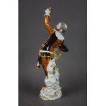 Figure Harlequin with a jug, MIESNIA, Johann Joachim Kandler, early 20th century.
