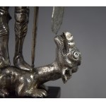 Figure St. George defeating the dragon, Silver, 18th/19th century, Germany?