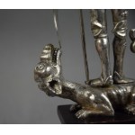 Figure St. George defeating the dragon, Silver, 18th/19th century, Germany?