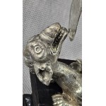 Figure St. George defeating the dragon, Silver, 18th/19th century, Germany?