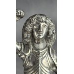 Figure St. George defeating the dragon, Silver, 18th/19th century, Germany?